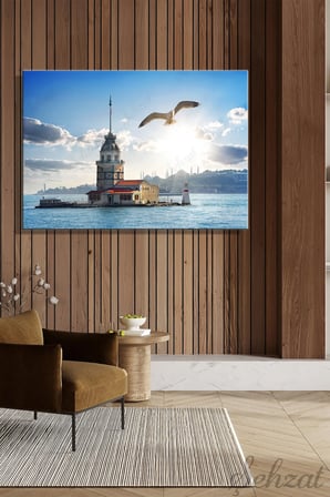 Şehzat Kız Kulesi Kanvas Tablo 20x30 cm Dekoratif Duvar Panosu