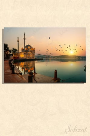 Şehzat İstanbul Beşiktaş Ortaköy Cami Kanvas Tablo 20x30 cm
