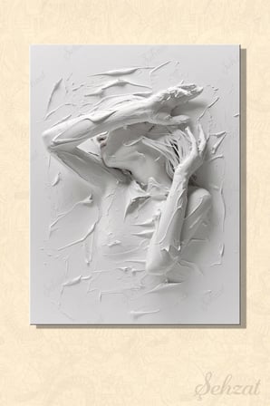 Şehzat 3D Efektli Kadın Figürlü Kanvas Tablo 20x30 cm Dekoratif Duvar Tablosu