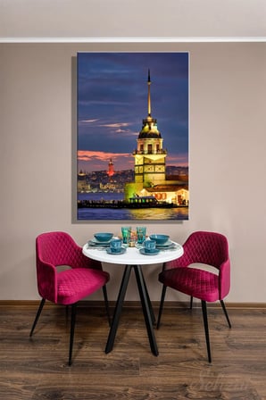 Şehzat Kız Kulesi Kanvas Tablo 20x30 cm Tekli Dekoratif Duvar Tablosu