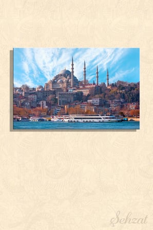 Duvar Tablosu Yatay Kanvas Tekli Salon Mutfak Ofis İstanbul Süleymaniye Camii Mimar Sinan