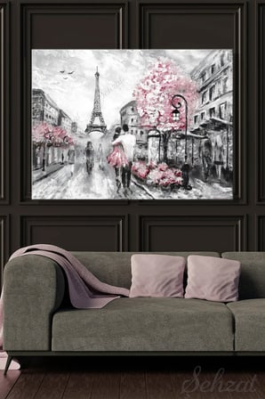 Şehzat Eyfel Kulesi Kanvas Tablo 20x30 cm Dekoratif Duvar Tablosu