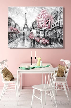 Duvar Tablosu Yatay Kanvas Tekli Salon Mutfak Yatak Odası OfisEyfel Kulesi Eiffel Tower Paris
