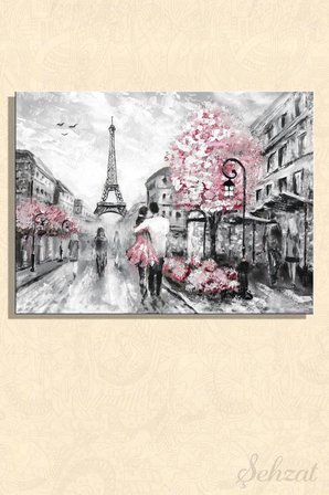 Duvar Tablosu Yatay Kanvas Tekli Salon Mutfak Yatak Odası OfisEyfel Kulesi Eiffel Tower Paris