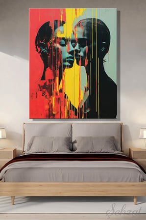 Şehzat Modern Soyut Kadın Kanvas Tablo 20 x 30 cm