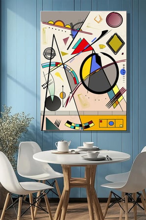 Şehzat Geometrik Soyut Kanvas Tablo 20x30 cm Dekoratif Duvar Tablosu
