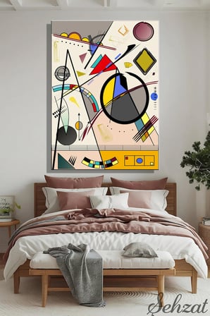 Şehzat Geometrik Soyut Kanvas Tablo 20x30 cm Dekoratif Duvar Tablosu