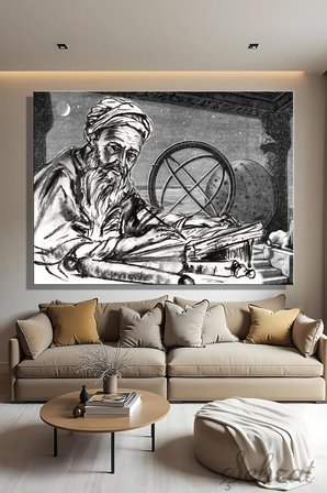 Duvar Tablosu Yatay Kanvas Tekli Salon Mutfak Ofis Cebir Matematik Astronom Coğrafya Algoritma