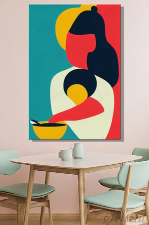 Şehzat Kanvas Tablo 20 x 30 cm Soyut Geometrik