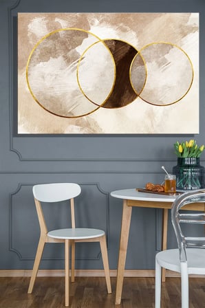 Şehzat Kanvas Tablo Soyut Daireler Modern 20 x 30 cm