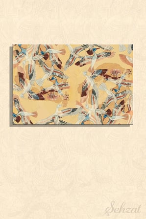 Şehzat Kanvas Tablo Antik Mısır Uçan Ördekler 20 x 30 cm