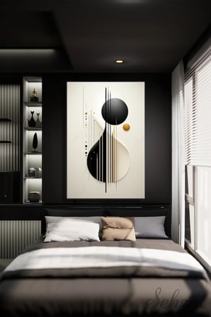 Dikey Kanvas Duvar Tablosu Tekli Salon Mutfak Yatak Odası Ofis Modern Minimalist Soyut
