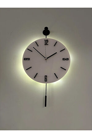 Siyah Artistry Kardelen Siyah (30X55 CM) Pilli Led , Modern Dekoratif Metal Duvar Saati