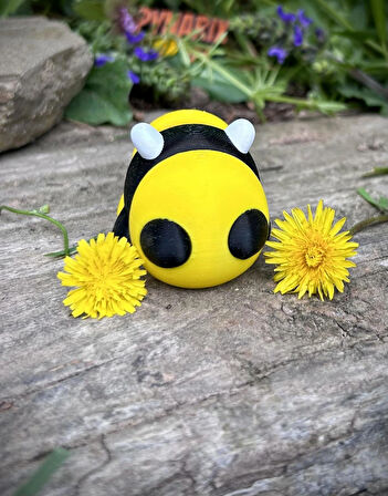 Arı Oyuncak - Altın Işık Çiçeği'nin Peşindeki Bebek Arı🌼🐝3D Hareketli Organik Model - Orta Boy