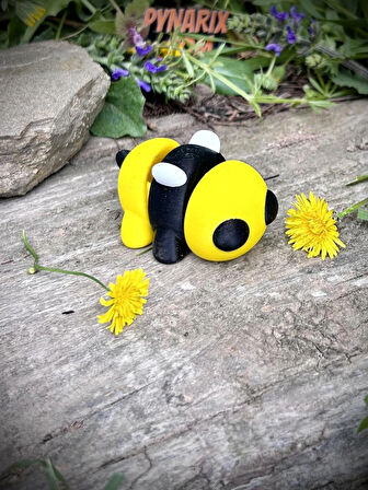 Arı Oyuncak - Altın Işık Çiçeği'nin Peşindeki Bebek Arı🌼🐝3D Hareketli Organik Model - Orta Boy
