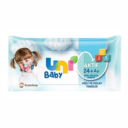 Nessiworld Uni Baby Aktif Islak Cep Mendili 3lü 45 Yaprak