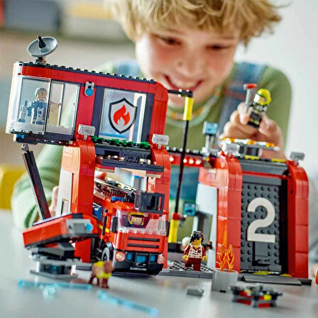 NessiWorld LEGO City İtfaiye Kamyonlu İtfaiye Merkezi 60414