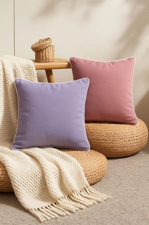 Lila Kırlent Kılıfı 45x45 – Dekoratif Modern Kırlent