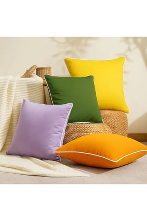 Sarı Kırlent Kılıfı 45x45 – Dekoratif Modern Kırlent