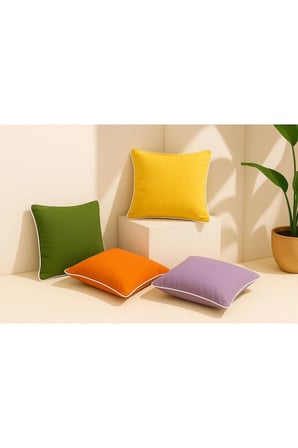 Sarı Kırlent Kılıfı 45x45 – Dekoratif Modern Kırlent