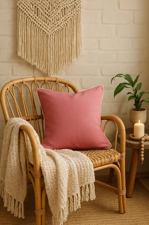 Pembe Kırlent Kılıfı 45x45 – Dekoratif Modern Kırlent