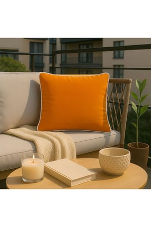 Turuncu Kırlent Kılıfı 45x45 – Dekoratif Modern Kırlent