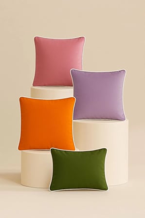 Turuncu Kırlent Kılıfı 2 Adet 45x45 – Dekoratif Modern Kırlent