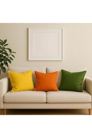 Turuncu Kırlent Kılıfı 2 Adet 45x45 – Dekoratif Modern Kırlent