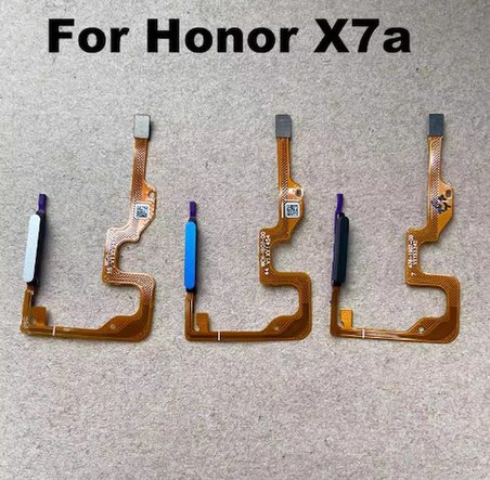 Huawei Honor X7a için parmak izi sensörü güç düğmesi Flex kablo dokunmatik kimlik sensörü ev düğmeleri Smartphone değiştirme