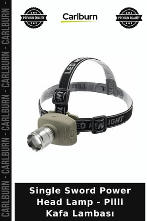 Single Sword Power Head Lamp - Pilli Kafa Lambası Avcılık Ürünü Gece Yürüyüşü Seyahat Aleti