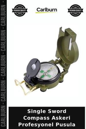 Single Sword Compass Askeri Profesyonel Pusula Dağcılık Gereci Arazi Rehberi Avcılık Aleti