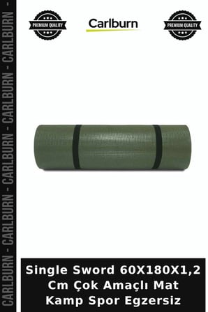 Single Sword 60X180X1,2 Cm Çok Amaçlı Mat Kamp Spor Egzersiz Rahat Minder Salon Matı Plates Minderi