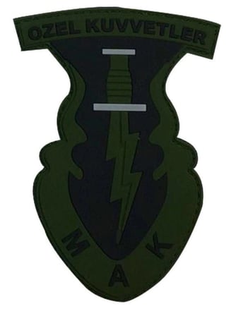Single Sword 3d Plastik Mak Özel Kuvvetler Arması Patch Silikon Arma Cırt Cırtlı Tekli Yama