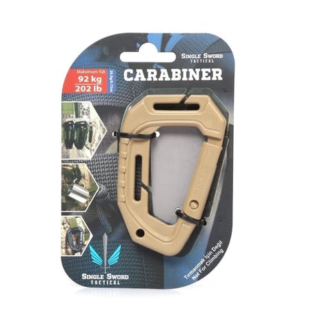 Single Sword Tactical Molle Karabina 92 kg Siyah Bağlantı Outdoor Malzeme Taktik Aparat