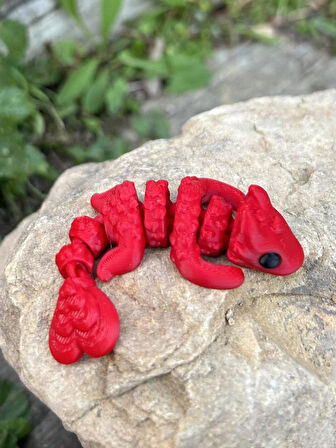 Aşk Ejderhası Oyuncak - Aşk Ejderhasının Büyüsü: Kanatsız Kahraman 🐉💖3d Hareketli Model -Orta Boy