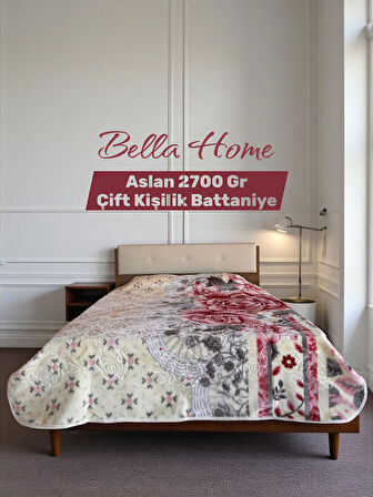 Aslan 2700 Gr Çift Kişilik Embos Battaniye - 220x240 cm - Pvc Çanta