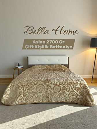 Aslan 2700 Gr Çift Kişilik Embos Battaniye - 220x240 cm - Pvc Çanta