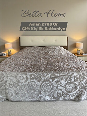 Aslan 2700 Gr Çift Kişilik Embos Battaniye - 220x240 cm - Pvc Çanta