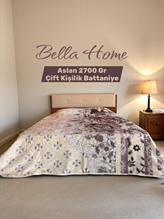Aslan 2700 Gr Çift Kişilik Embos Battaniye - 220x240 cm - Pvc Çanta