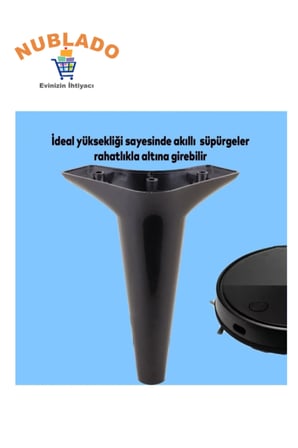 Aspen Lüks Mobilya Kanepe Koltuk Tv Ünitesi Konsol Yükseltici Ayağı Ayakları 18 Cm Siyah Ayak.