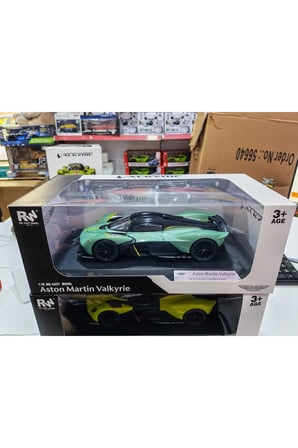 1:18 Ölçek Orjinal Lisanslı Diecast Metal Aston Martin Valkyrie Araba ( YEŞİL )