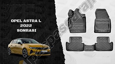 Yeni Opel Astra L 2022- Sonrası 3D Havuzlu Paspas
