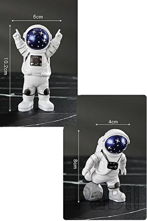 Galactic Series Astronot Aksiyon Figür Oyuncak Biblo Hediyelik 4 Lü Set