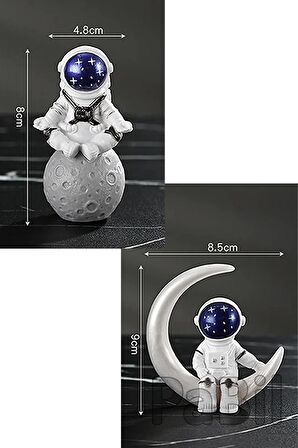 Galactic Series Astronot Aksiyon Figür Oyuncak Biblo Hediyelik 4 Lü Set