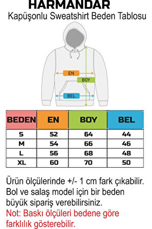 Astronot Baskılı Unisex Siyah Kanguru Cepli Kapüşonlu Sweatshirt Hoodie | XL