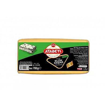 Atabeyi Kars Tostluk Taze Kaşar Peyniri 700 gr