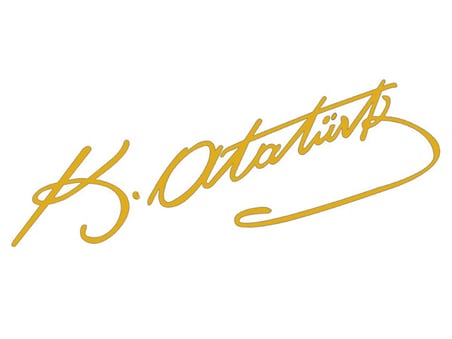 Atatürk İmzası Sticker 30 x 9 cm