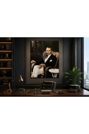 Atatürk Metal Tablo | Premium UV Baskı Dekoratif Duvar Tablosu |