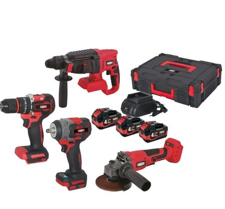 Attlas Atb 21 Ks4a - 403C 3X4.0 Ah Üç Akülü Kömürsüz 4'Lü Kombo Set