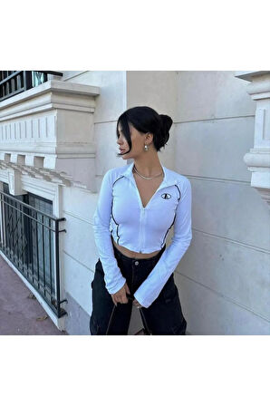Y2K Harajuku A Nakış Crop Top